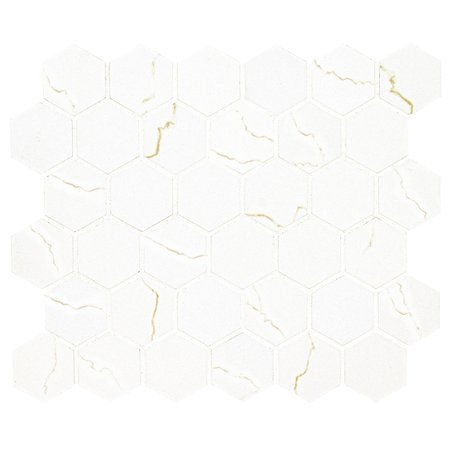 Msi Miraggio Gold Hexagon Sample Matte Porcelain MeshMounted Mosaic Tile ZOR-MD-0546-SAM